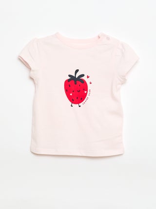 T-shirt van jerseytricot met korte mouwen