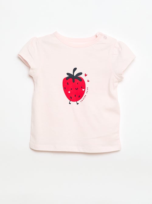 T-shirt van jerseytricot met korte mouwen - Kiabi