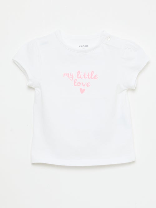 T-shirt van jerseytricot met korte mouwen - Kiabi