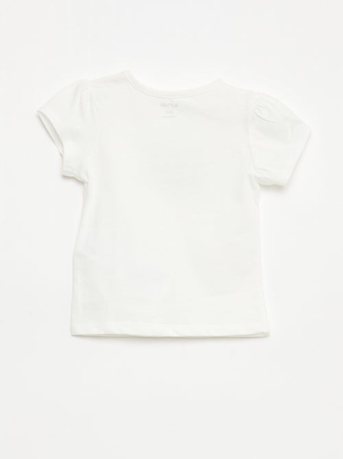 T-shirt van jerseytricot met korte mouwen - Kiabi