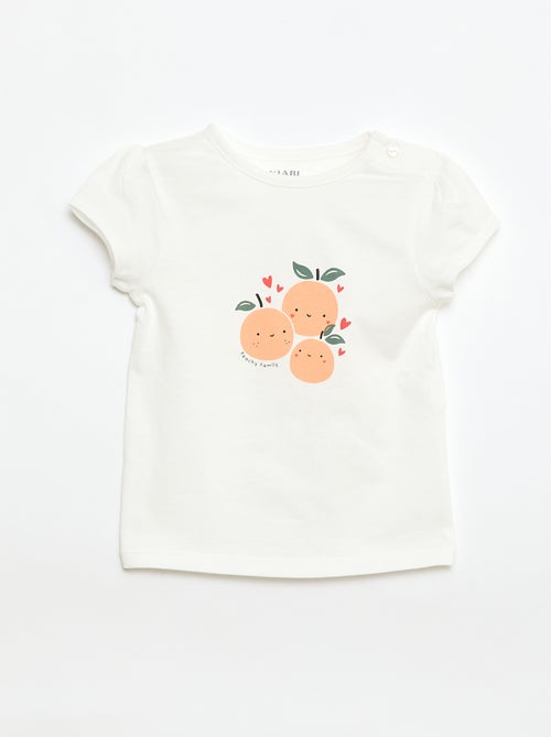 T-shirt van jerseytricot met korte mouwen - Kiabi