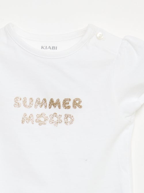 T-shirt van jerseytricot met korte mouwen - Kiabi