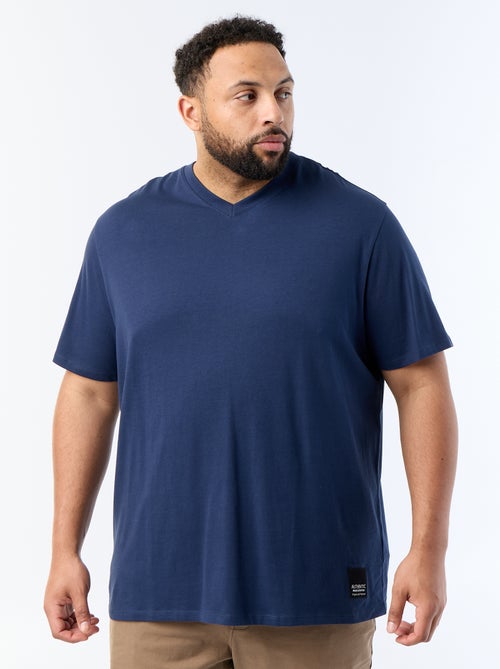 T-shirt van jerseytricot met korte mouwen - Kiabi