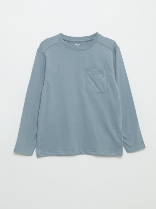 T-shirt van jerseytricot met lange mouwen - Kiabi T-shirt van jerseytricot met lange mouwen - Kiabi