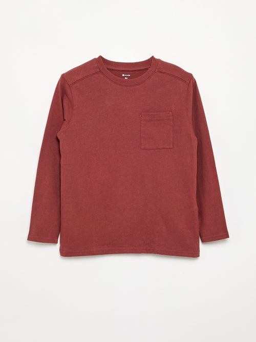 T-shirt van jerseytricot met lange mouwen - Kiabi T-shirt van jerseytricot met lange mouwen - Kiabi