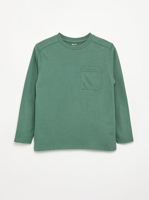 T-shirt van jerseytricot met lange mouwen - Kiabi T-shirt van jerseytricot met lange mouwen - Kiabi