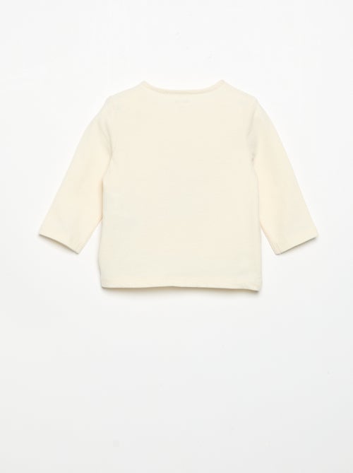 T-shirt van jerseytricot met lange mouwen - Kiabi