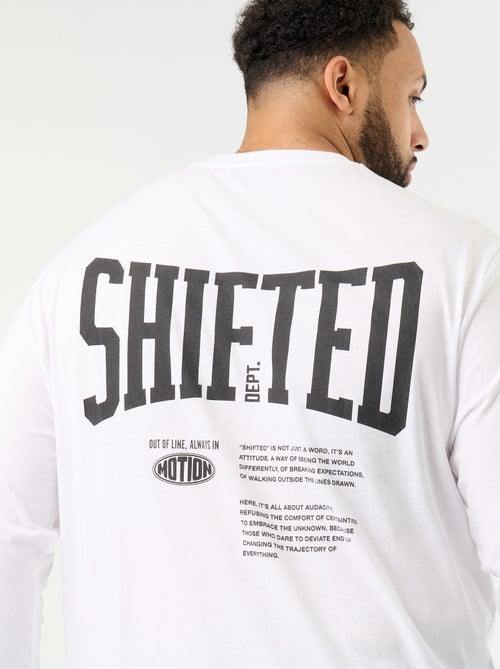 T-shirt van jerseytricot met lange mouwen - Kiabi