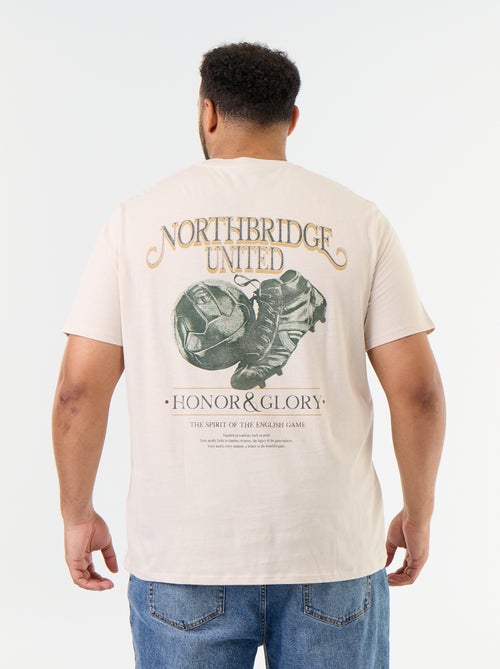 T-shirt van jerseytricot met print en korte mouwen - Kiabi T-shirt van jerseytricot met print en korte mouwen - Kiabi