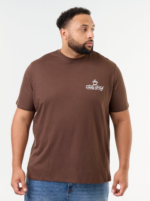 T-shirt van jerseytricot met print en korte mouwen - Kiabi T-shirt van jerseytricot met print en korte mouwen - Kiabi