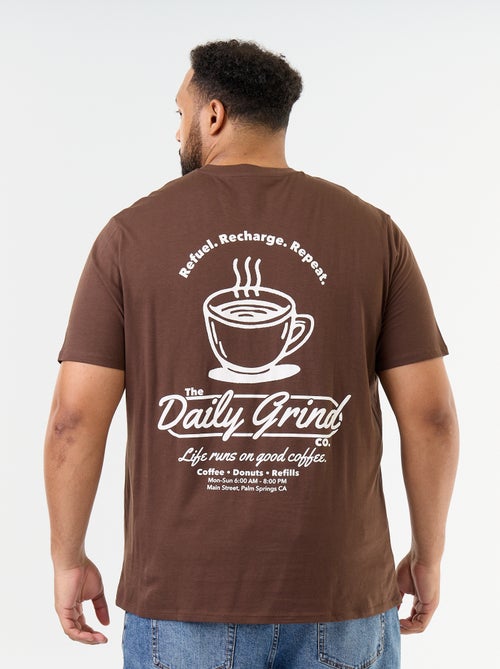 T-shirt van jerseytricot met print en korte mouwen - Kiabi T-shirt van jerseytricot met print en korte mouwen - Kiabi