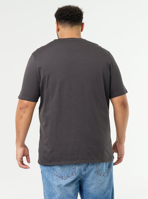 T-shirt van jerseytricot met print en korte mouwen - Kiabi