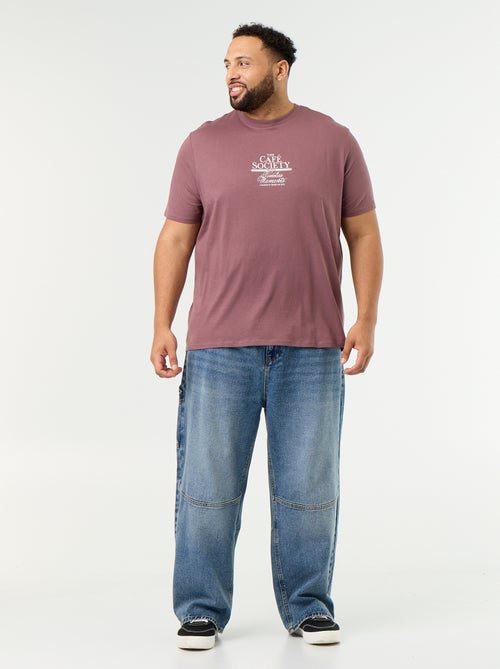 T-shirt van jerseytricot met print en korte mouwen - Kiabi T-shirt van jerseytricot met print en korte mouwen - Kiabi
