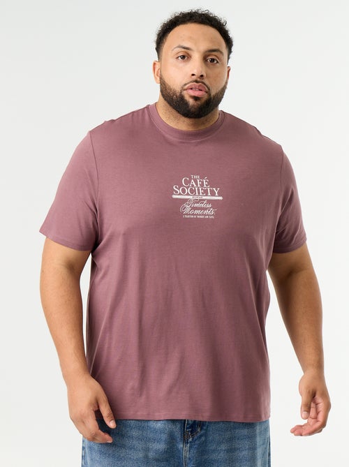 T-shirt van jerseytricot met print en korte mouwen - Kiabi T-shirt van jerseytricot met print en korte mouwen - Kiabi