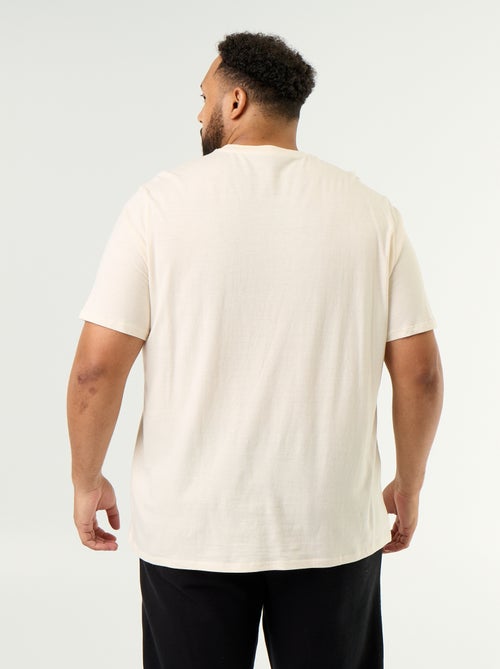 T-shirt van jerseytricot met print en korte mouwen - Kiabi