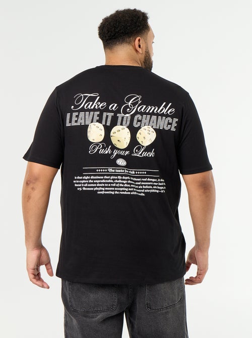 T-shirt van jerseytricot met print en korte mouwen - Kiabi T-shirt van jerseytricot met print en korte mouwen - Kiabi