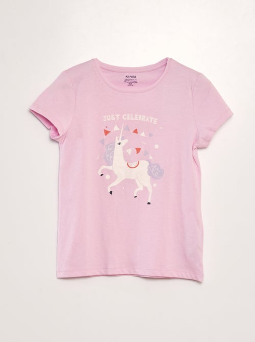 T-shirt van jerseytricot met print - Kiabi
