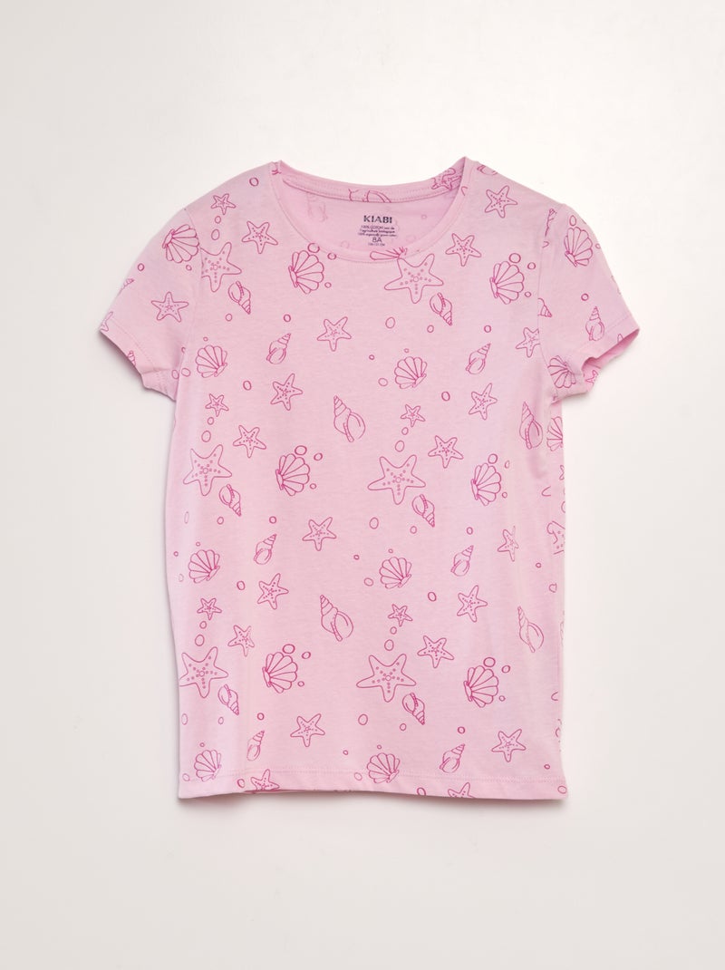 T-shirt van jerseytricot met print ROSE - Kiabi