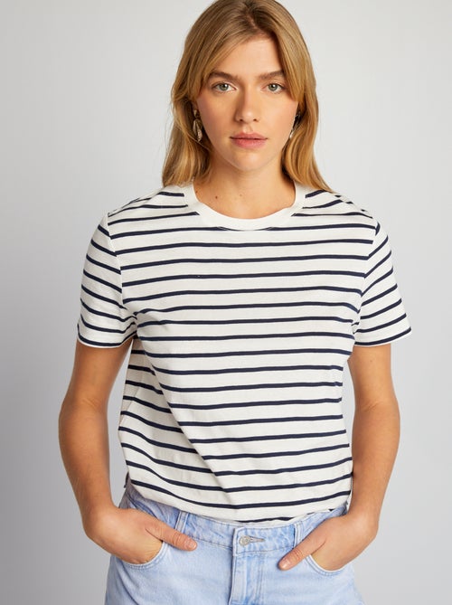 T-shirt van jerseytricot met print - Kiabi