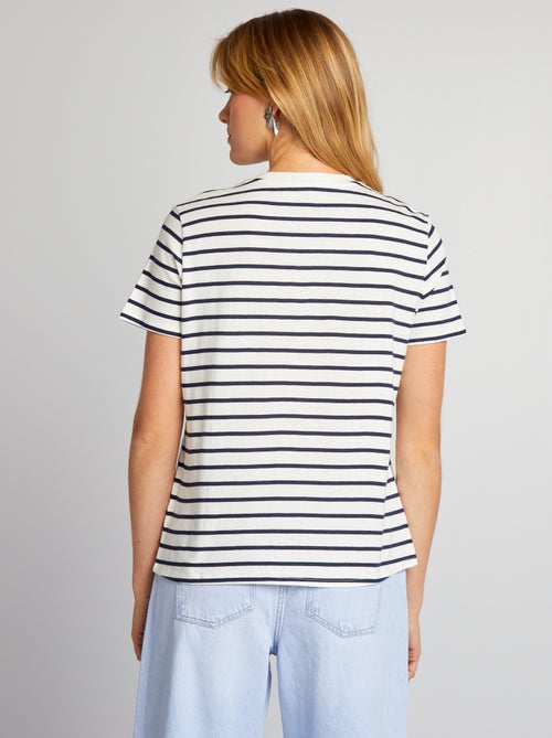 T-shirt van jerseytricot met print - Kiabi