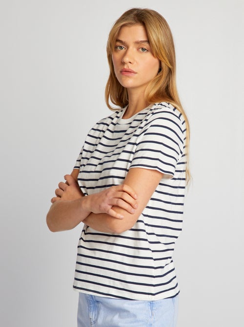 T-shirt van jerseytricot met print - Kiabi