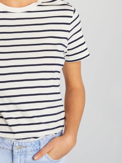 T-shirt van jerseytricot met print - Kiabi