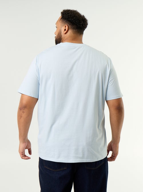 T-shirt van jerseytricot met V-hals - Kiabi
