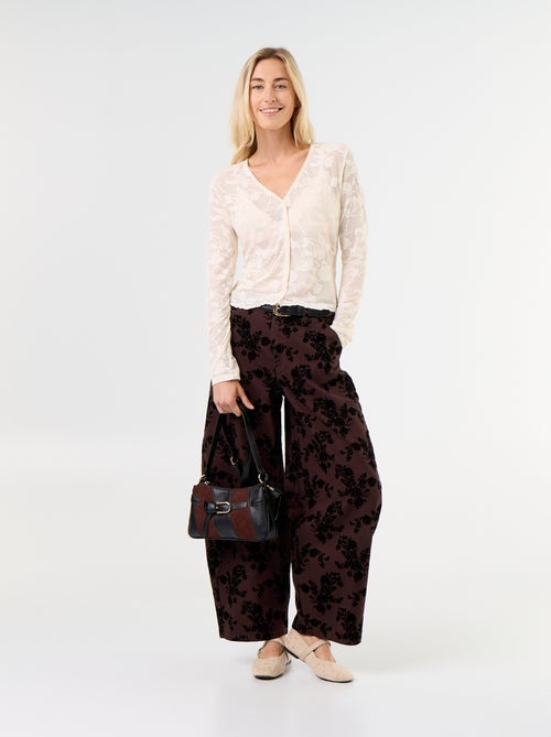 T-shirt van kant met blouse-effect - Kiabi T-shirt van kant met blouse-effect - Kiabi