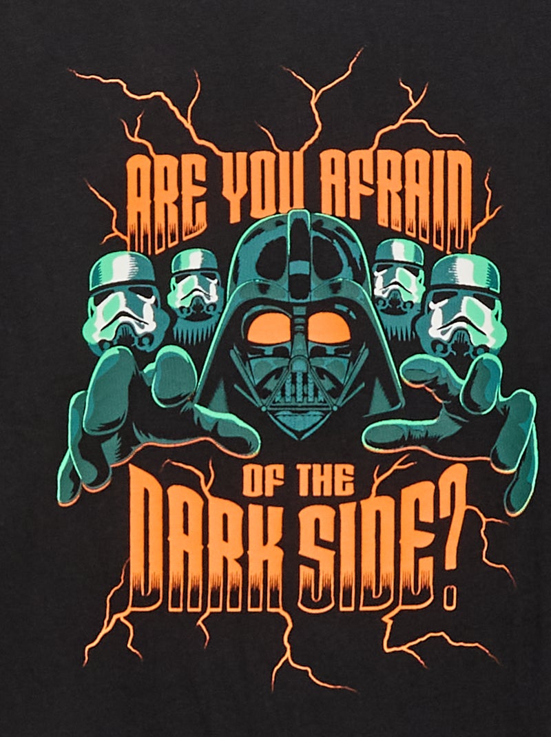 T-shirt van katoenen jerseystof 'Halloween' Star Wars' Zwart - Kiabi