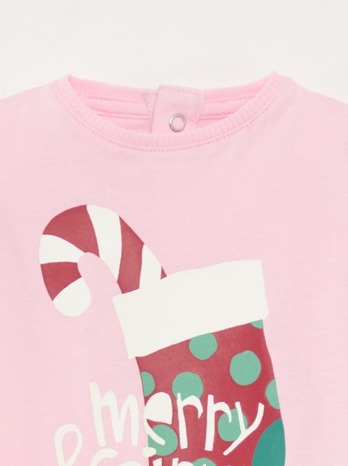 T-shirt van katoenjersey met lange mouwen - Kiabi