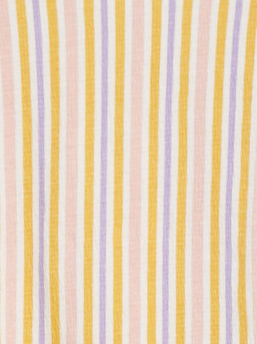 T-shirt van kreukeltricot met korte mouw - Kiabi