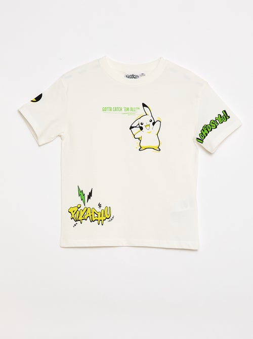 T-shirt van luchtige jerseytricot met 'Pokémon' print van katoen - Kiabi