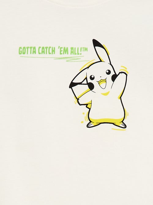 T-shirt van luchtige jerseytricot met 'Pokémon' print van katoen - Kiabi