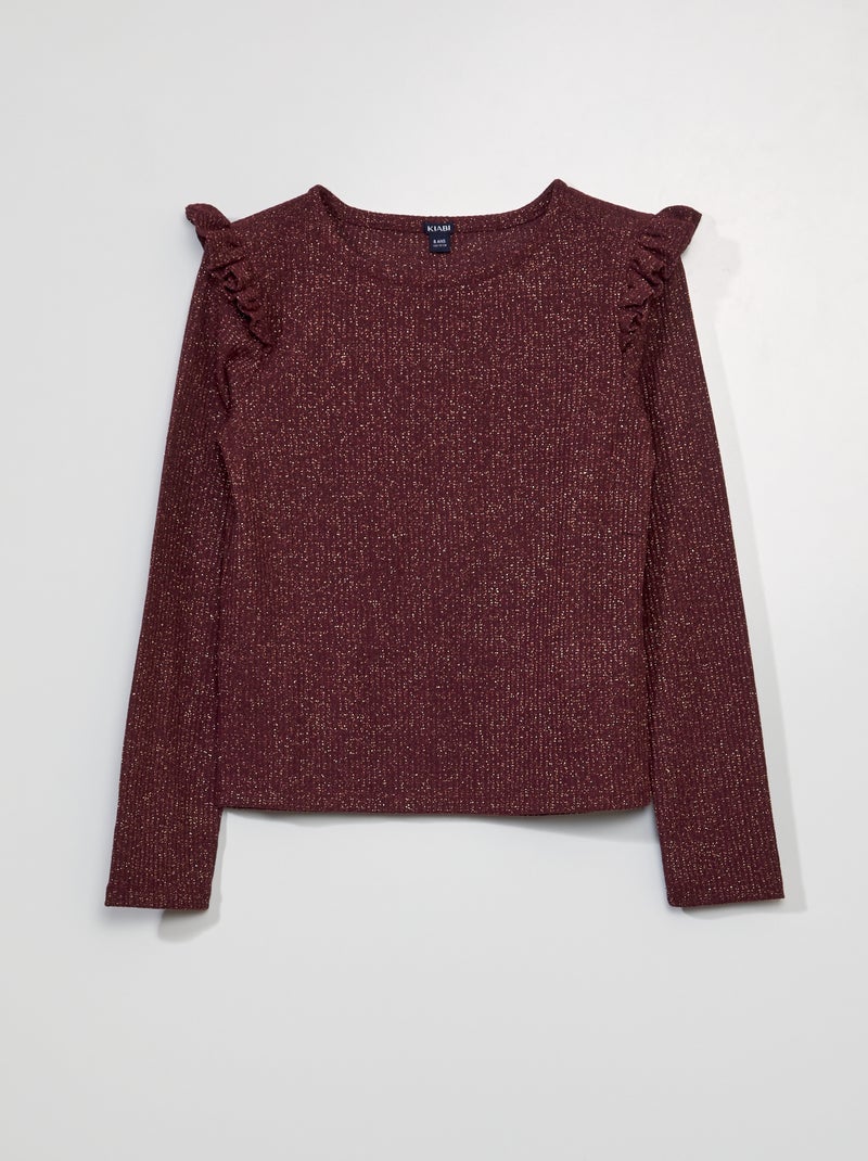 T-shirt van lurextricot ROOD - Kiabi