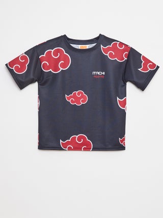 T-shirt van mesh met 'Naruto'-print
