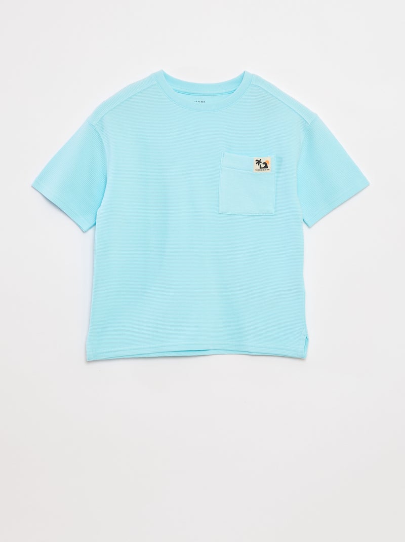 T-shirt van ottomantricot Blauw - Kiabi