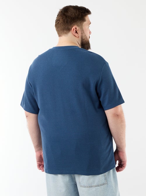 T-shirt van piquéstof met korte mouwen - Kiabi