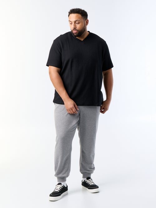 T-shirt van piquéstof met korte mouwen - Kiabi