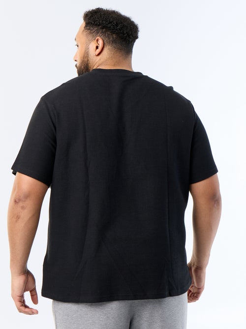 T-shirt van piquéstof met korte mouwen - Kiabi