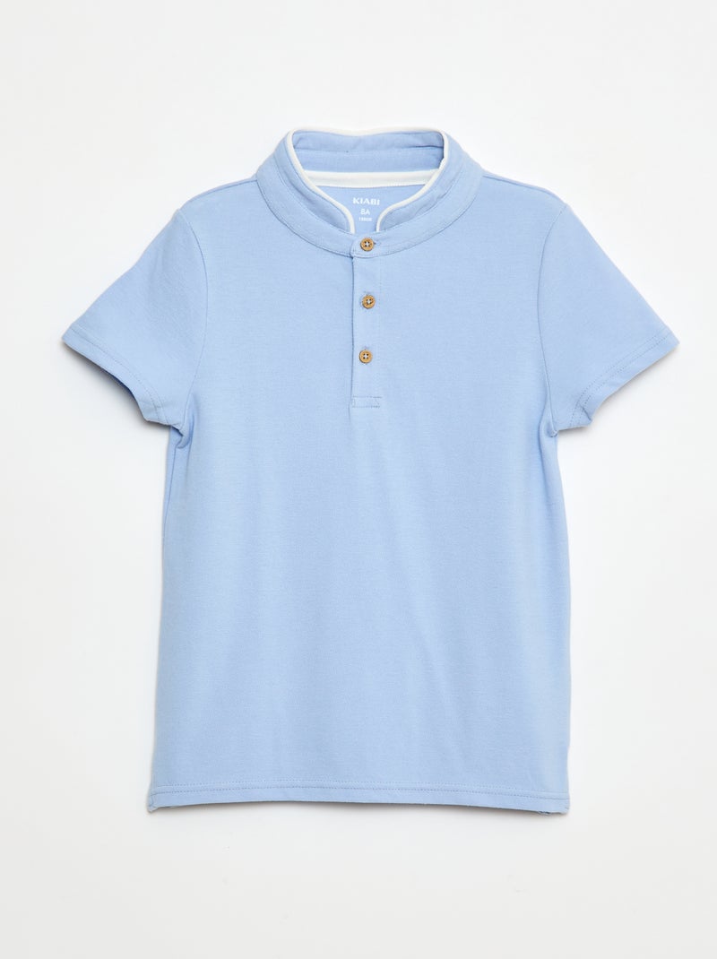 T-shirt van piquétricot Blauw - Kiabi