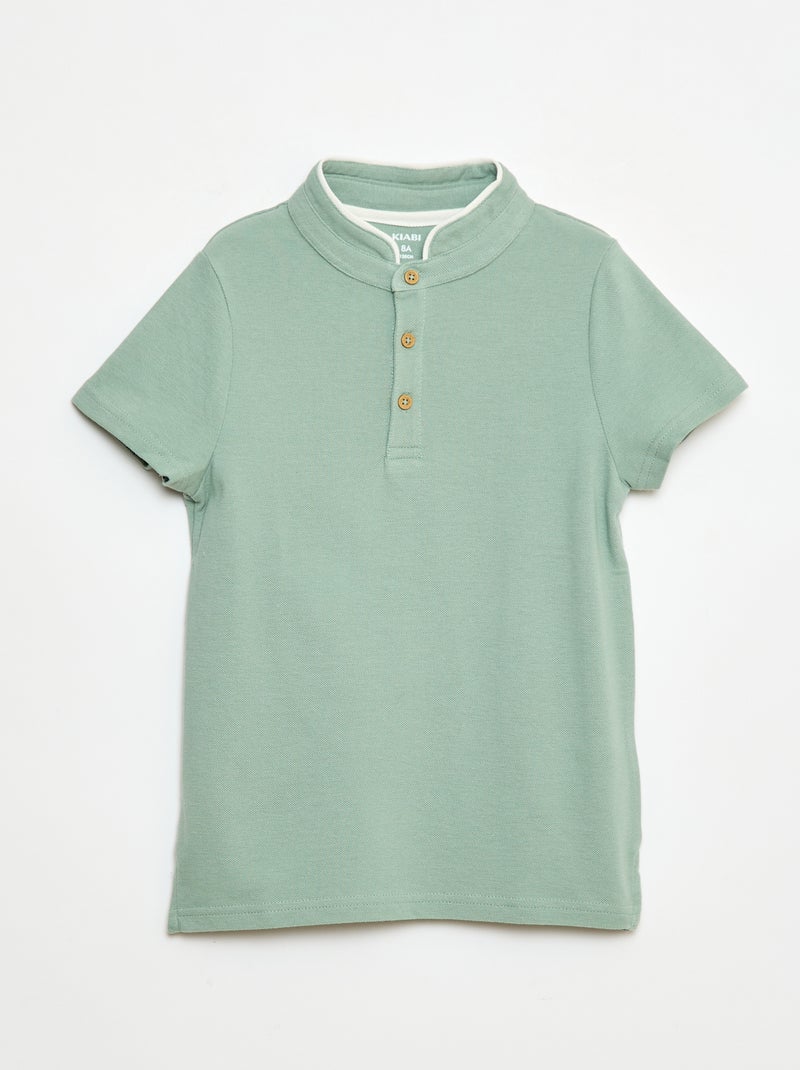 T-shirt van piquétricot Groen - Kiabi