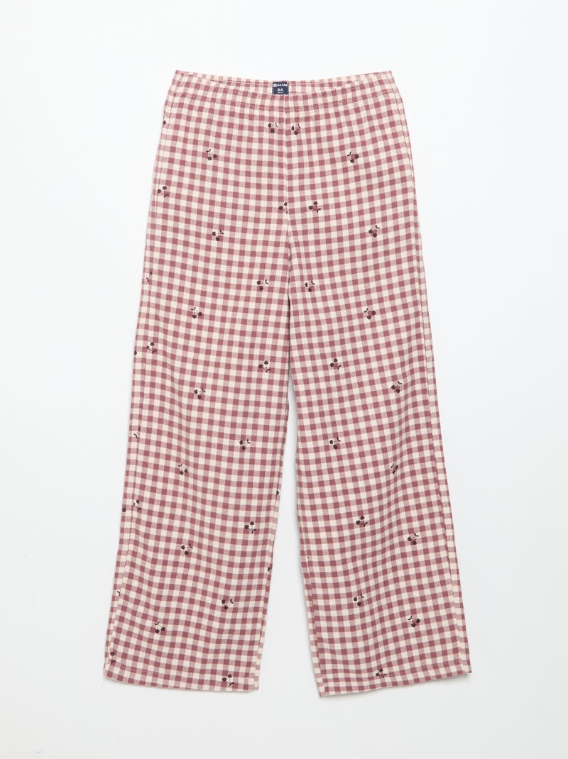 T-shirt van pointelle-breisel met lange mouwen Rood - Kiabi