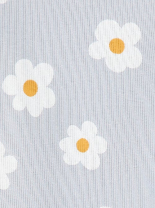 T-shirt van ribstof met lange mouw - Kiabi