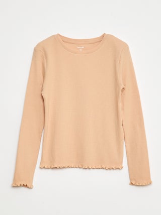 T-shirt van ribtricot