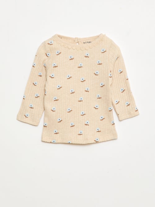 T-shirt van ribtricot - Kiabi