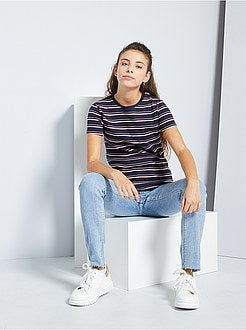 T-shirt van ribtricot 'Ecodesign' - Kiabi