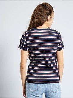 T-shirt van ribtricot 'Ecodesign' - Kiabi