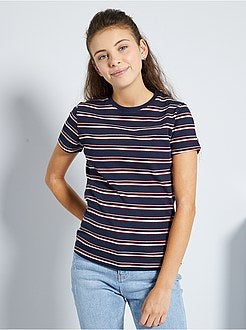 T-shirt van ribtricot 'Ecodesign' - Kiabi