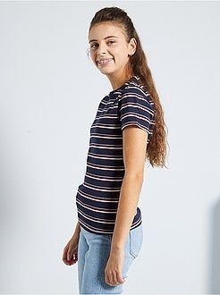 T-shirt van ribtricot 'Ecodesign' - Kiabi