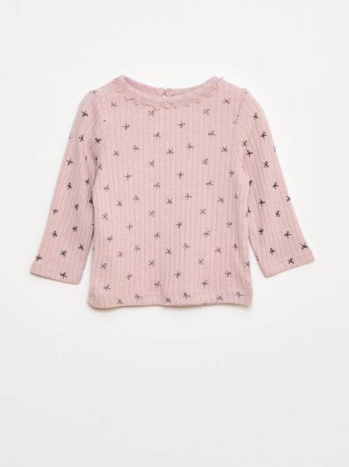 T-shirt van ribtricot - Kiabi